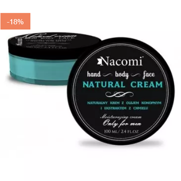Nacomi -  Nacomi Naturalny krem dla mężczyzn, 100 ml